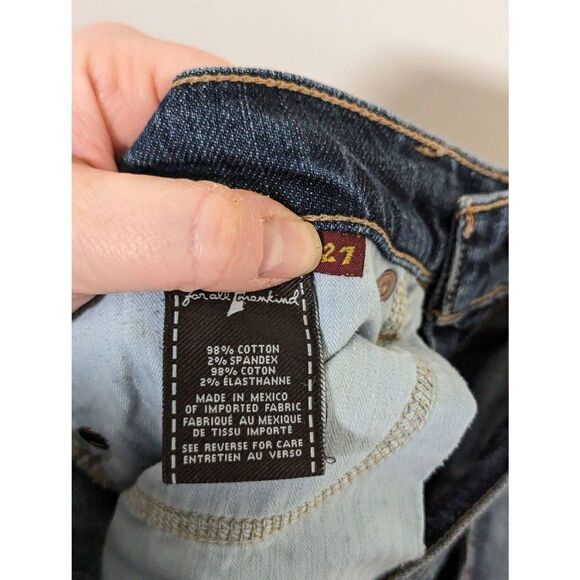 7 For All Mankind Bootcut Low Rise Distressed Jeans - Size 27 - Picture 9 of 9